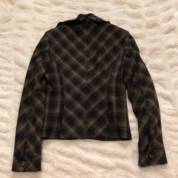 Plaid jaket with front ruffles - Picture 4 of 6